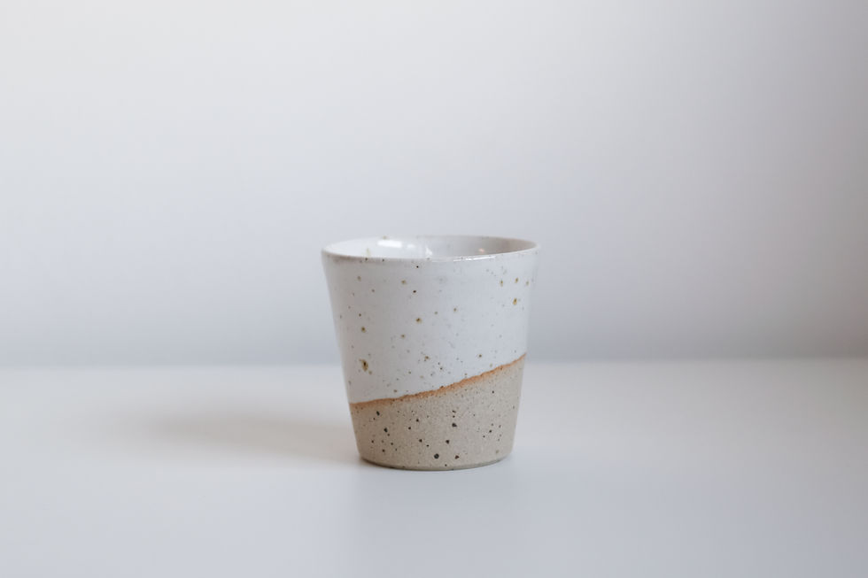 Thumbnail: White Speckle- 6oz & 8oz tumbler