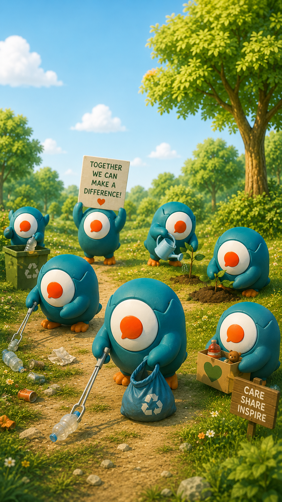 Comeety concept for AI agents creating recurring community content updates