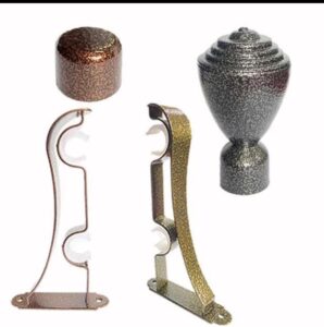 Powder coated curtain rods