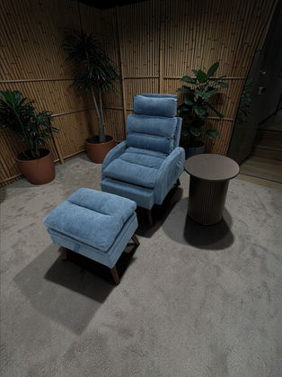 Office lounge chair setup for event or conference space