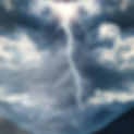Gothic image of thunder and clouds clearing to reveal the truth of our souls in front of b