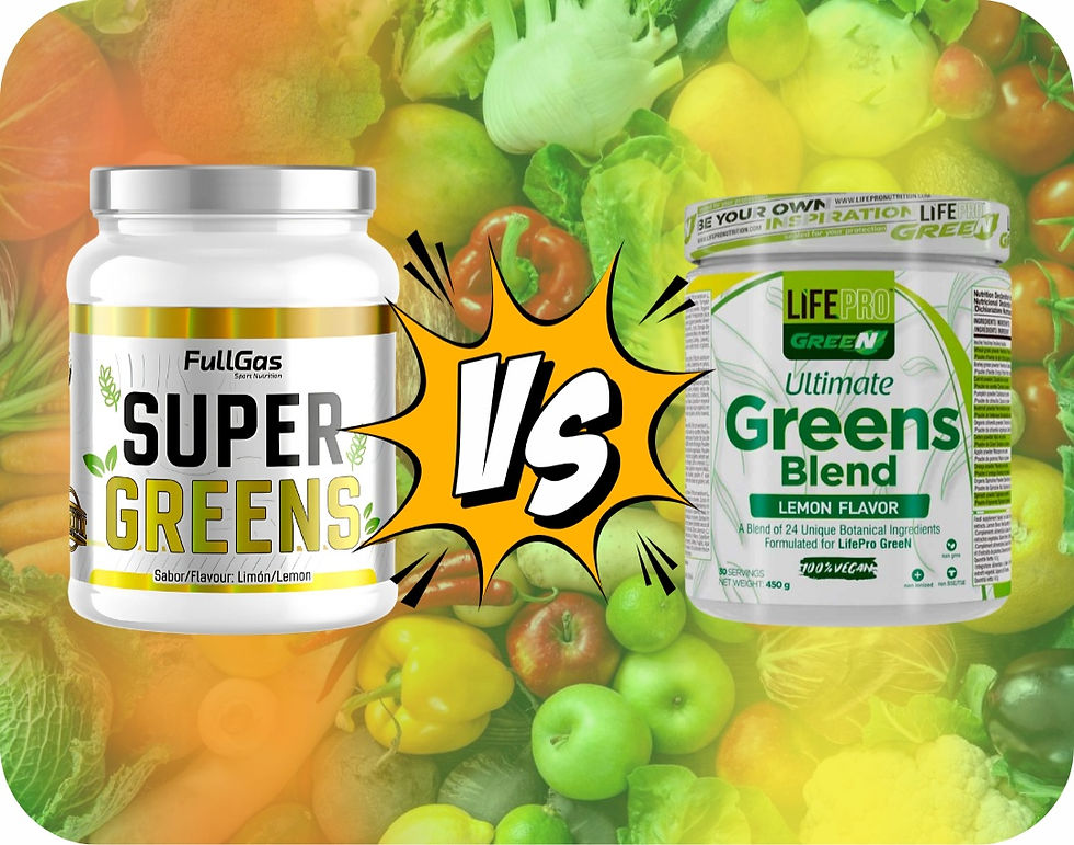 Comparativa GREENS: Fullgas VS Life Pro VS BIG VS MY ProteinComparativa GREENS: Fullgas VS Life Pro VS BIG VS MY Protein