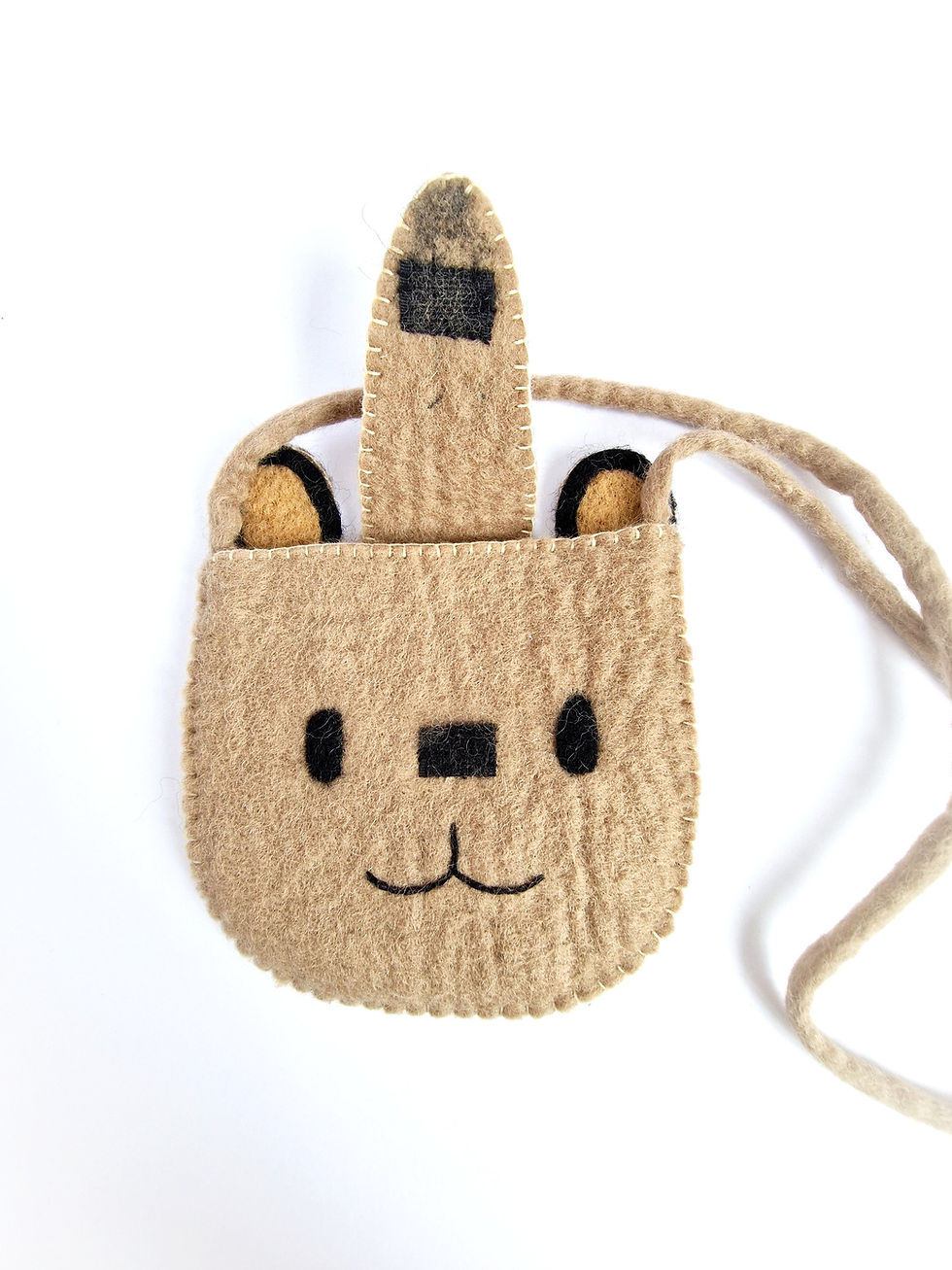 Thumbnail: Felted Wool Teddy Bear Bag
