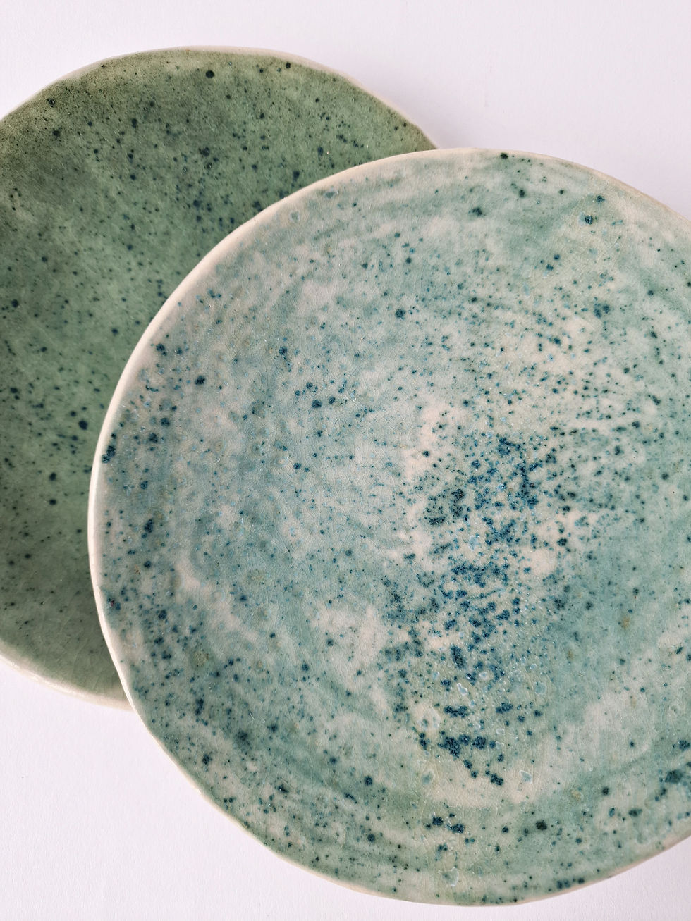 Miniature : Assiettes en céramique turquoise