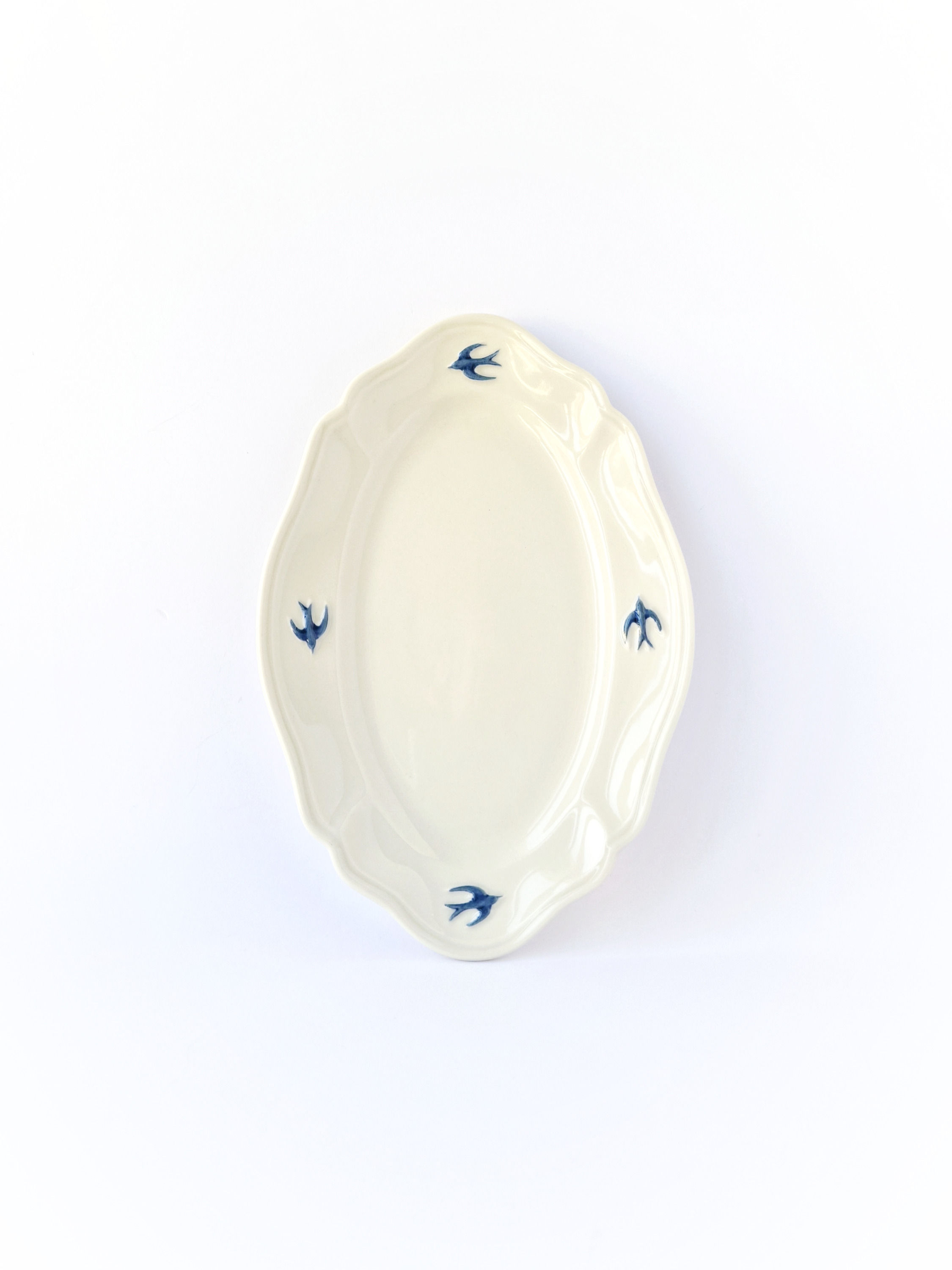 Ravier en porcelaine hirondelle 