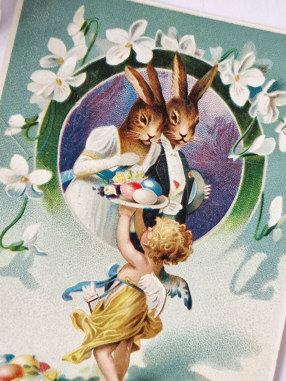 Miniature : Ensemble Pâques lapin et cartes postales vintage 