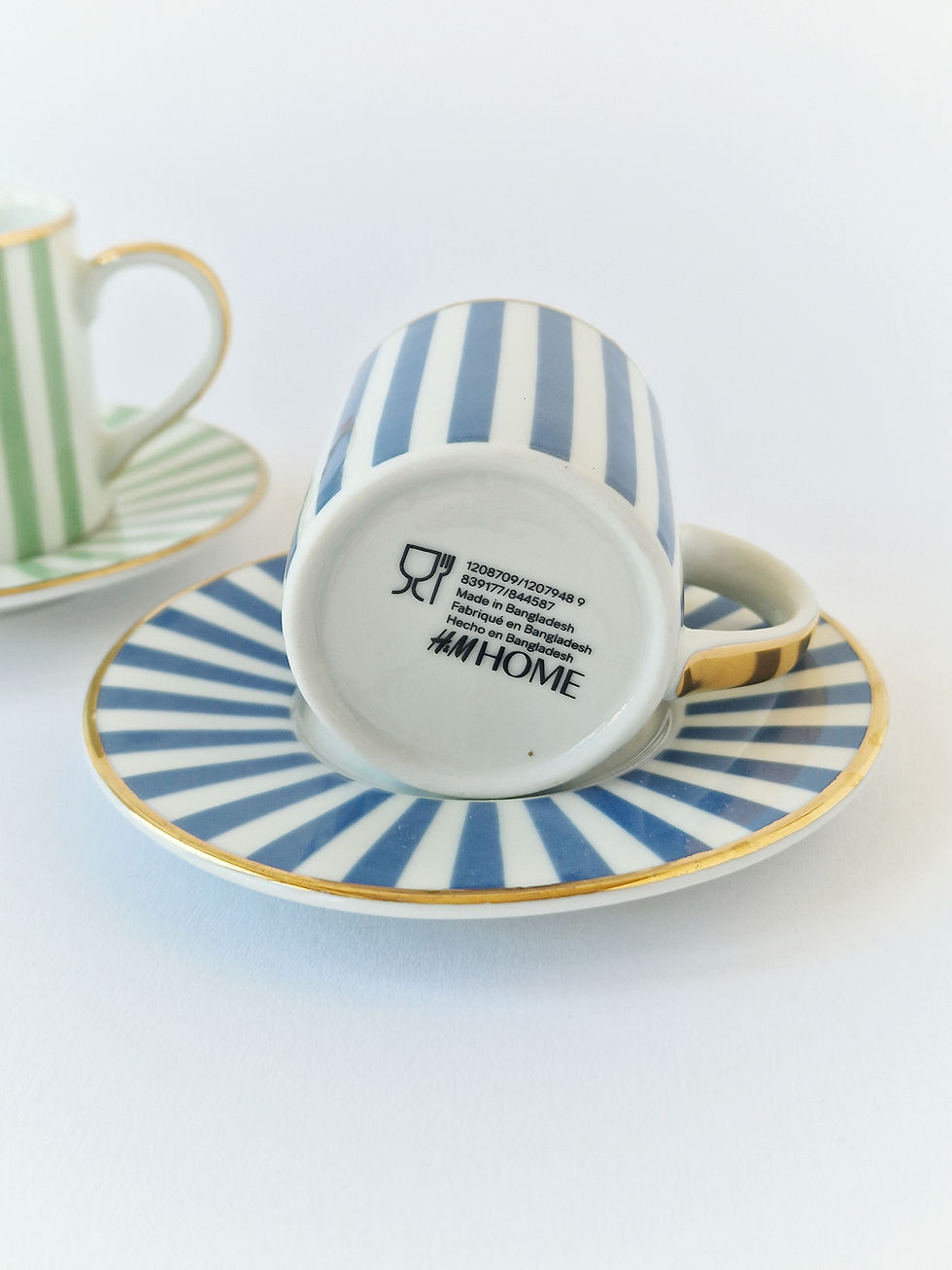 Miniature : Tasses à expresso rayées
