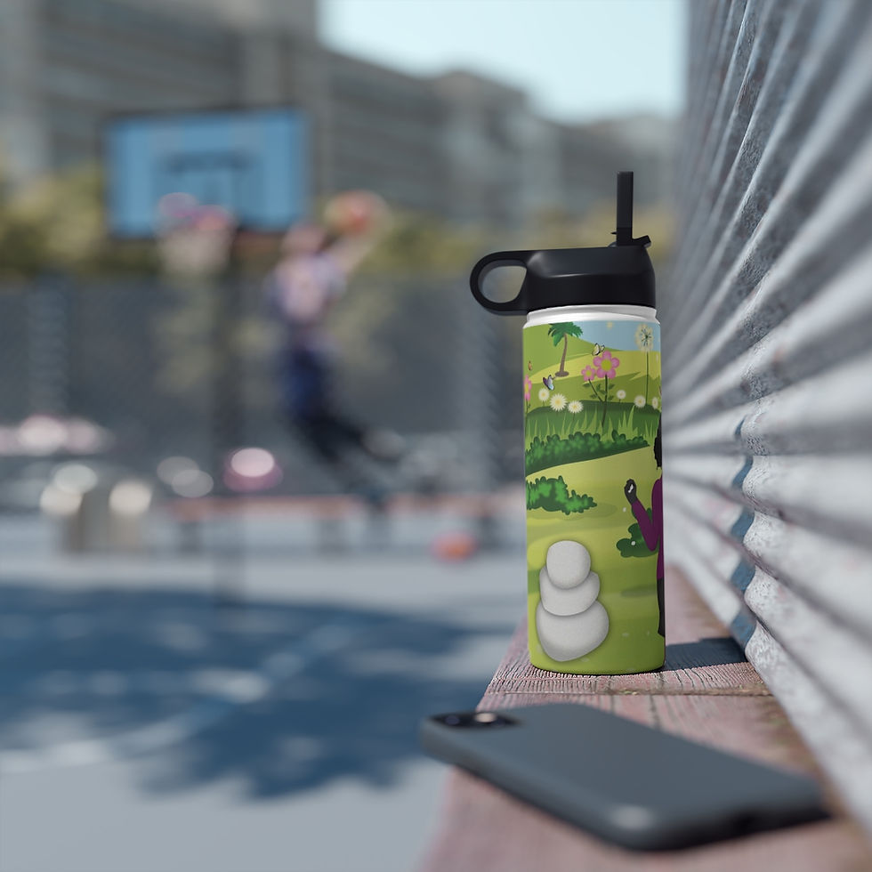 Thumbnail: Arianna Stainless Steel Water Bottle, Standard Lid