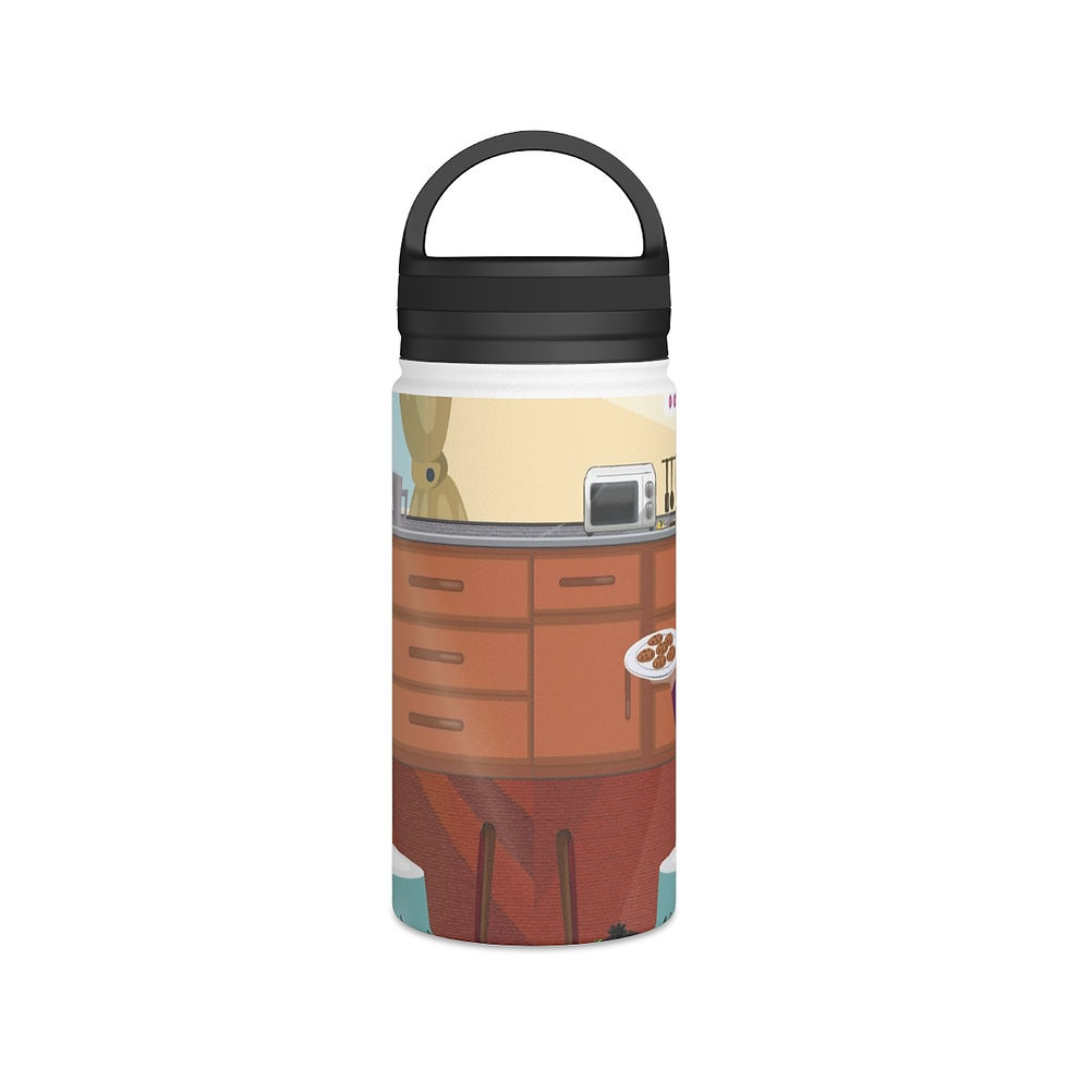 Thumbnail: Arianna Stainless Steel Water Bottle, Handle Lid