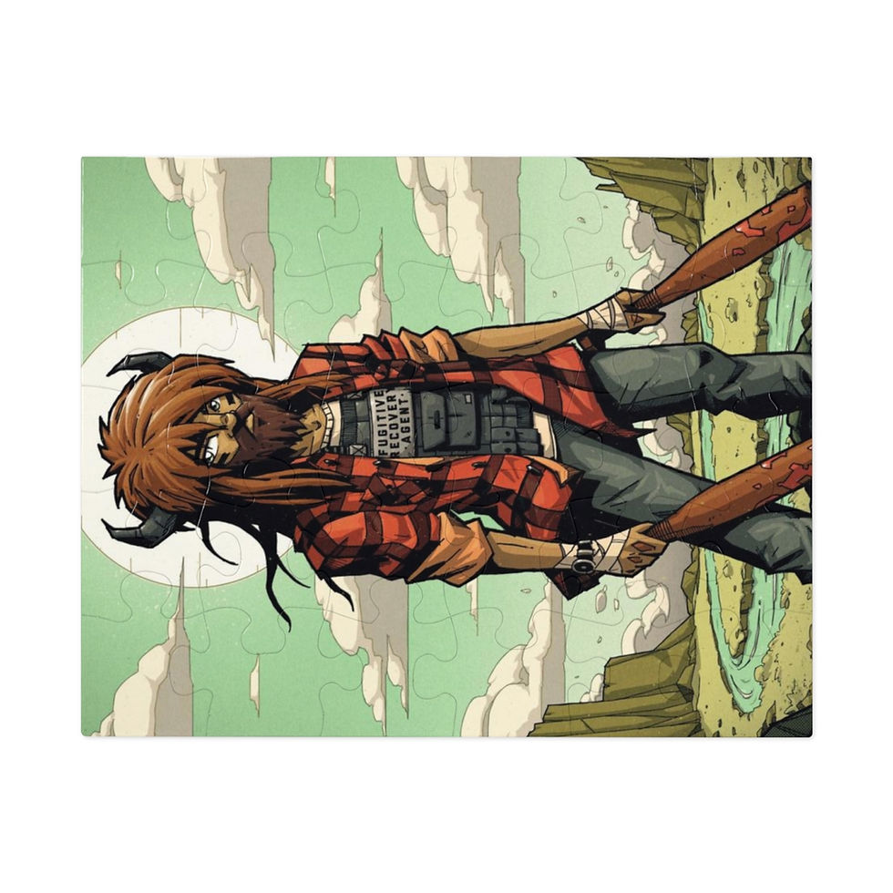Thumbnail: BUFFALO-MAN Jigsaw Puzzle (30, 110, 252, 500,1000-Piece)