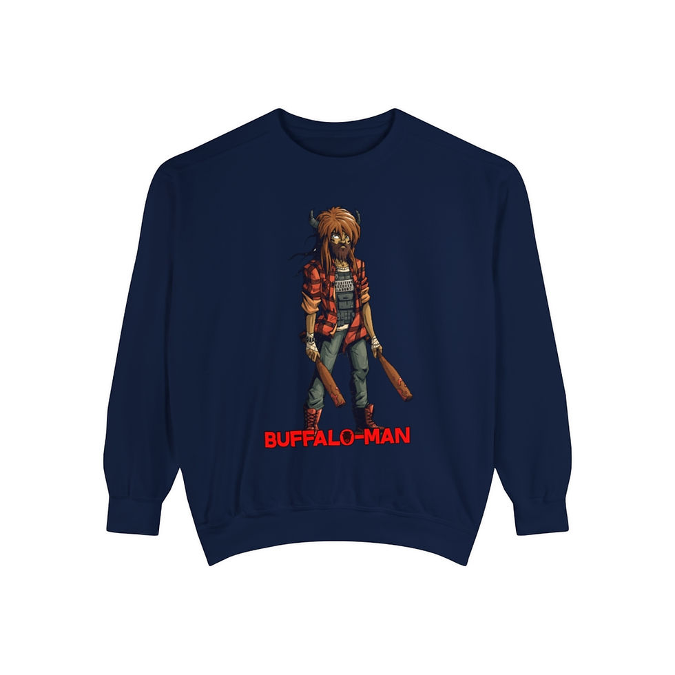 Thumbnail: BUFFALO-MAN Unisex Garment-Dyed Sweatshirt