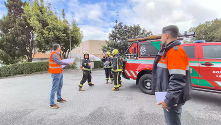 Simulacro de incêndio na EBPOL