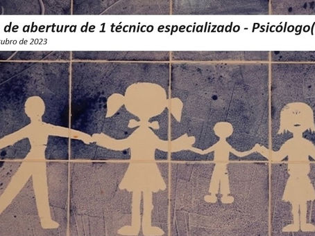 Aviso de abertura de concurso de 1 técnico especializado - Psicologo(a)