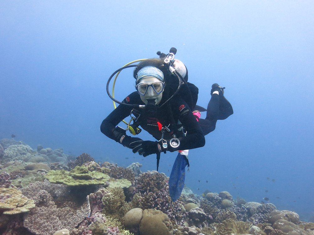 Lead author Danielle Claar near Christmas Island.