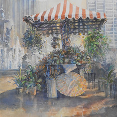 Frank McElwain, Flower Cart (Fountain Square)