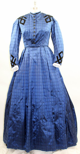 1860s day dress blue | Unknown the dress is sold without the hoopskirt Exquisite Costumes:: Exquisite Costumes:: Mid-to-Late