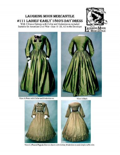 111 Ladies' 1860s Gown Laughing Moon Mercantile | Laughing Moon Merc