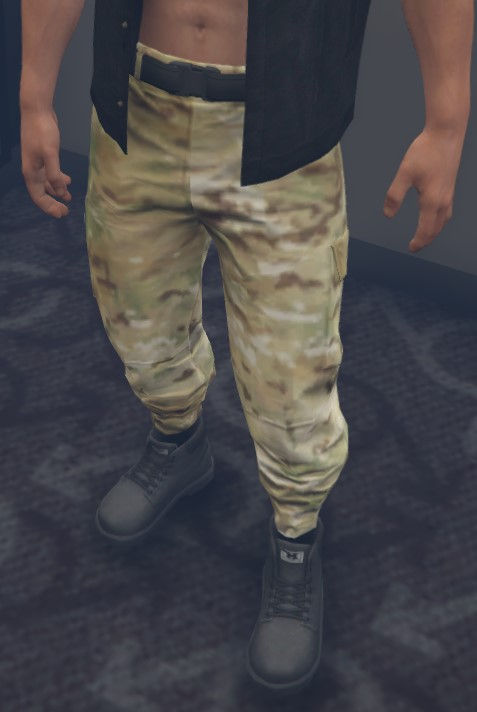 Miniature : Pantalon treillis serré cheville