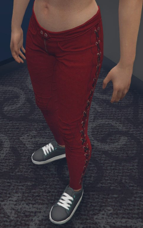 Miniature : Pantalon jean avec lacet