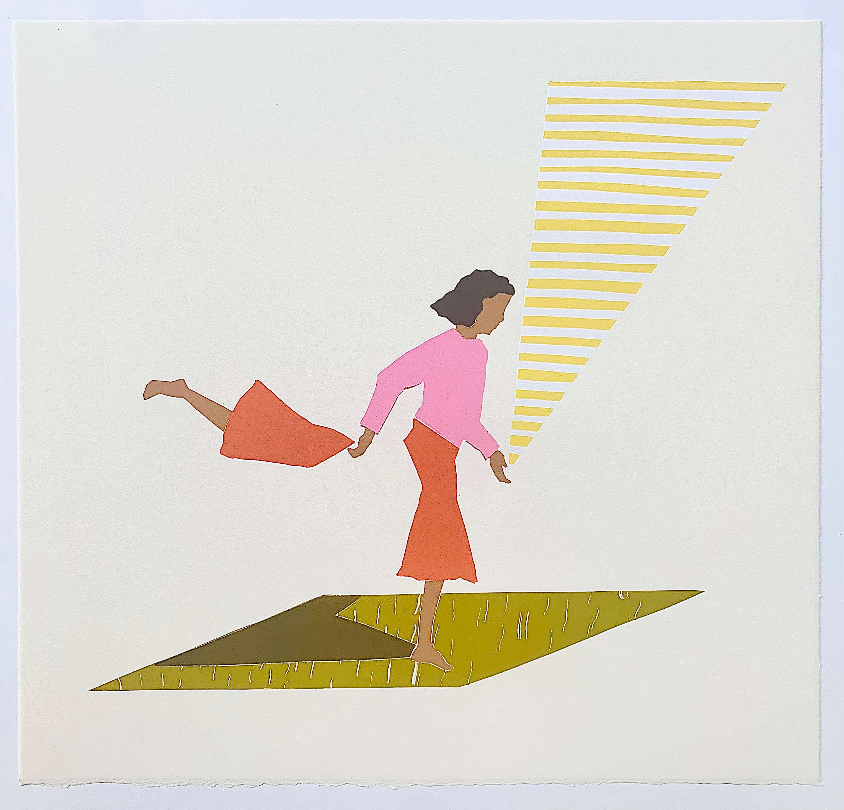 "In Her Hands" monoprint