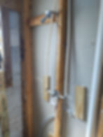Shower plumbing during professional renovation services.