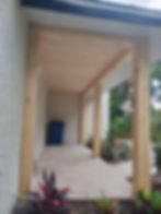 New wood porch framing by professional renovation services