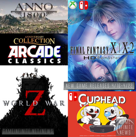New Game Tuesday, Games Releasing 4/16 - 4/22