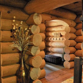 Magnifique Chalet en rondins de bois. Intérieur chaleureux et naturel pour un dépaysement total.