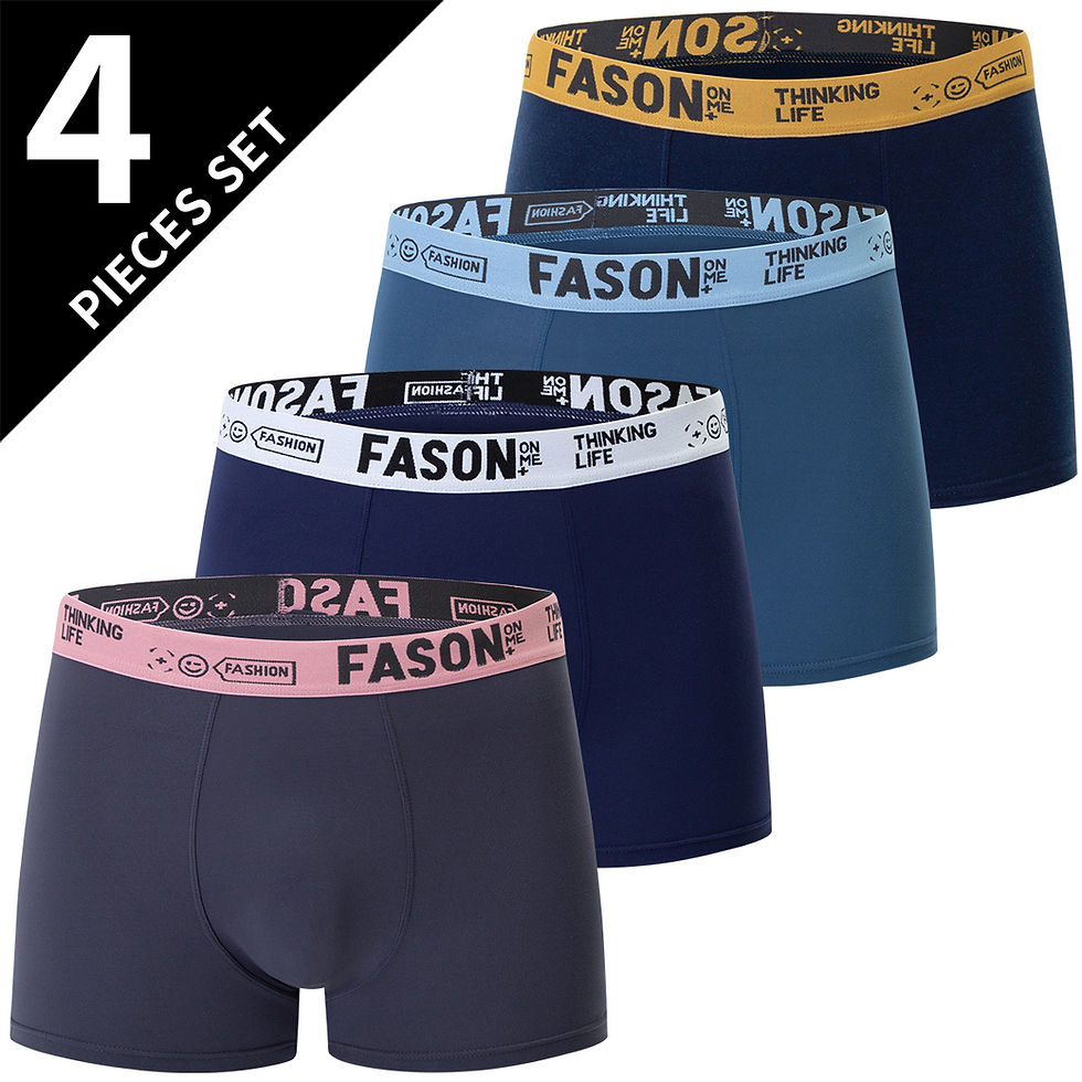 Miniatura: Cueca Boxer Masculina em Malha Confortável - Poliéster e Elastano
