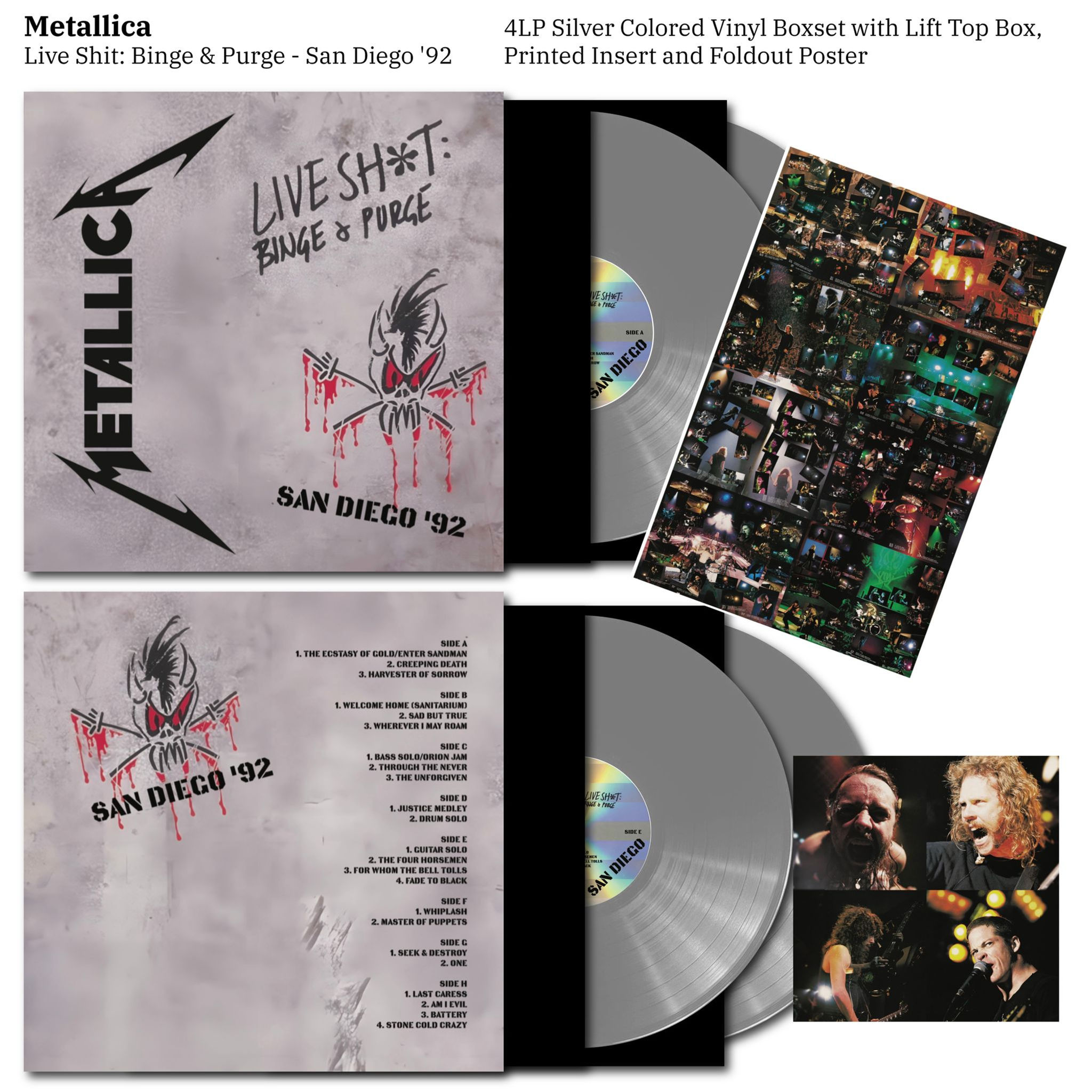 Metallica - Live Shit: Binge & Purge - San Diego 92 "4LP COLOURED VINYL BOX SET"