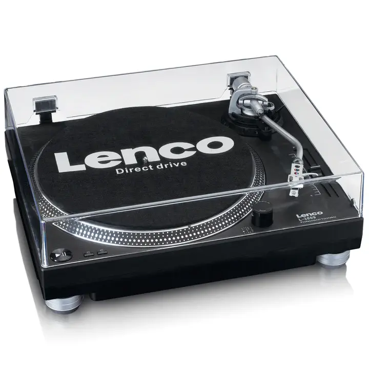 Thumbnail: LENCO L-3809BK - DIRECT DRIVE TURNTABLE WITH USB / PC ENCODING - BLACK