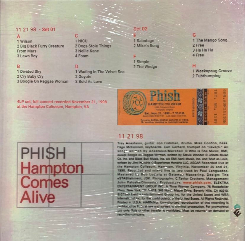 Thumbnail: Phish – Hampton Comes Alive "4LP COLOURED VINYL BOX SET" 11-21-98