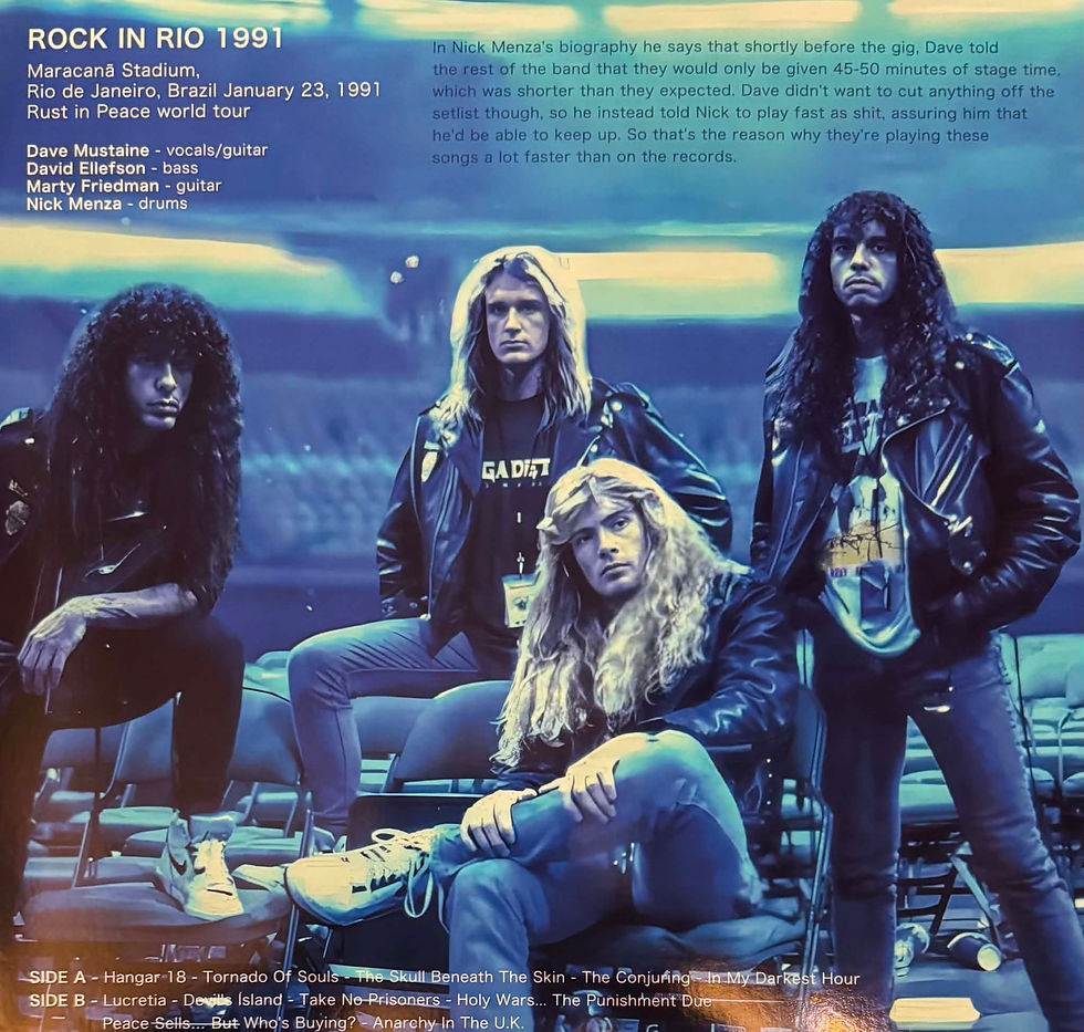 Thumbnail: Megadeth - Rock In Rio 1991 "COLOURED VINYL" Numbered ???/200