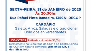 Jantar dos Aniversariantes | Novembro, Dezembro e Janeiro