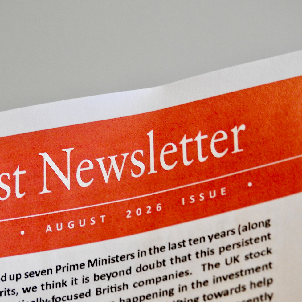 Extra Material from August 2026 Newsletter