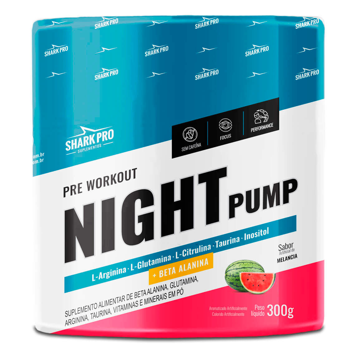 Night Pump Pré Treino Sem Cafeína (300g) Shark Pro
