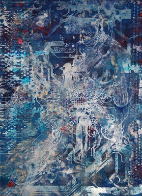 painting titled "LIFE XXXVI (36)"