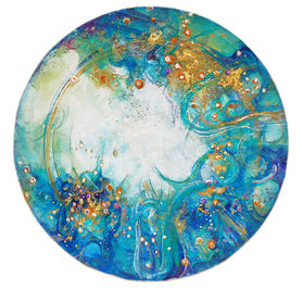 painting titled "LIFE VI (6) - Blue"
