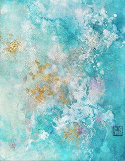 painting titled "LIFE LI (51) - BLUE"