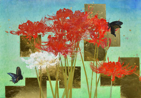 painting titled ”Spider Lily - Eguchi”