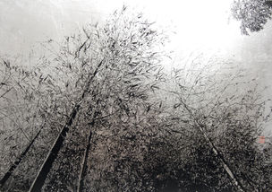 painting titled "Tree VIII -Bamboo”