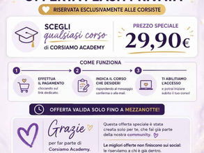 Grazie per aver scelto corsiamo academy per la tua formazione