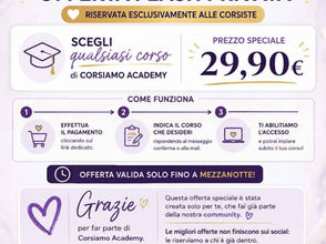 Grazie per aver scelto corsiamo academy per la tua formazione