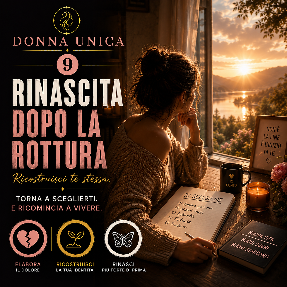Donna Unica 9 Rinascita Dopo la Rottura - percorso per superare una separazione, elaborare la fine di una relazione, ritrovar