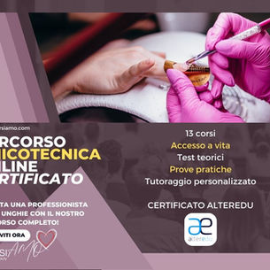 Percorso ONICOTECNICA certificato Alteredu: trasforma la tua passione per le unghie in una carriera di successo!