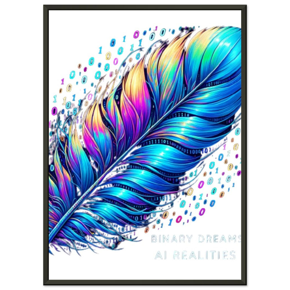 Binary Dreams, AI Realities!! Premium Matte Paper Metal Framed Poster