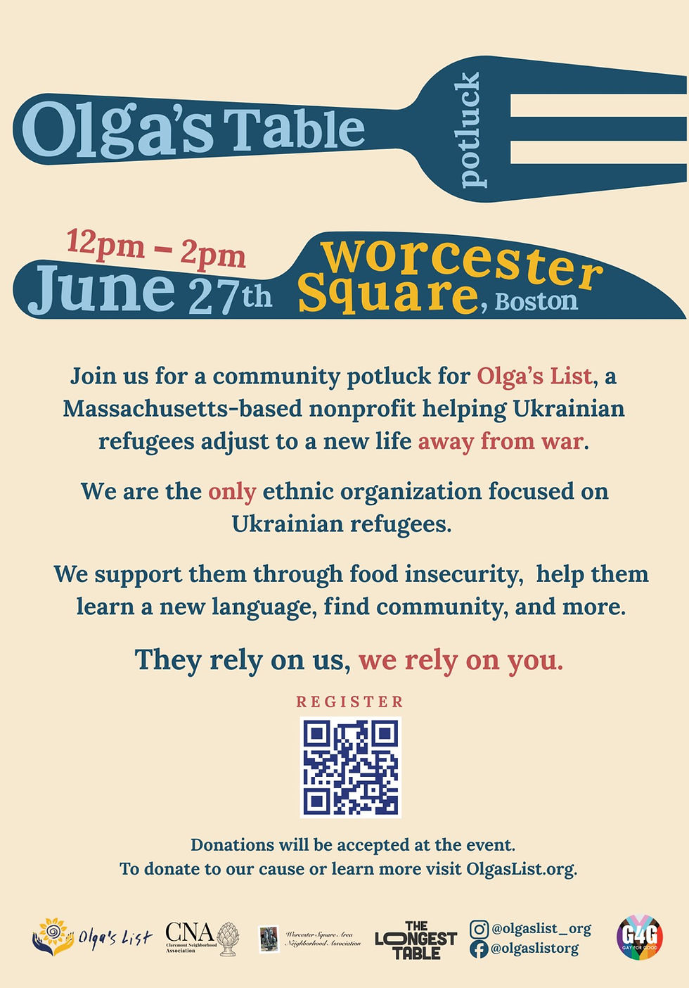 The Longest Table - Olga’s List Fundraiser