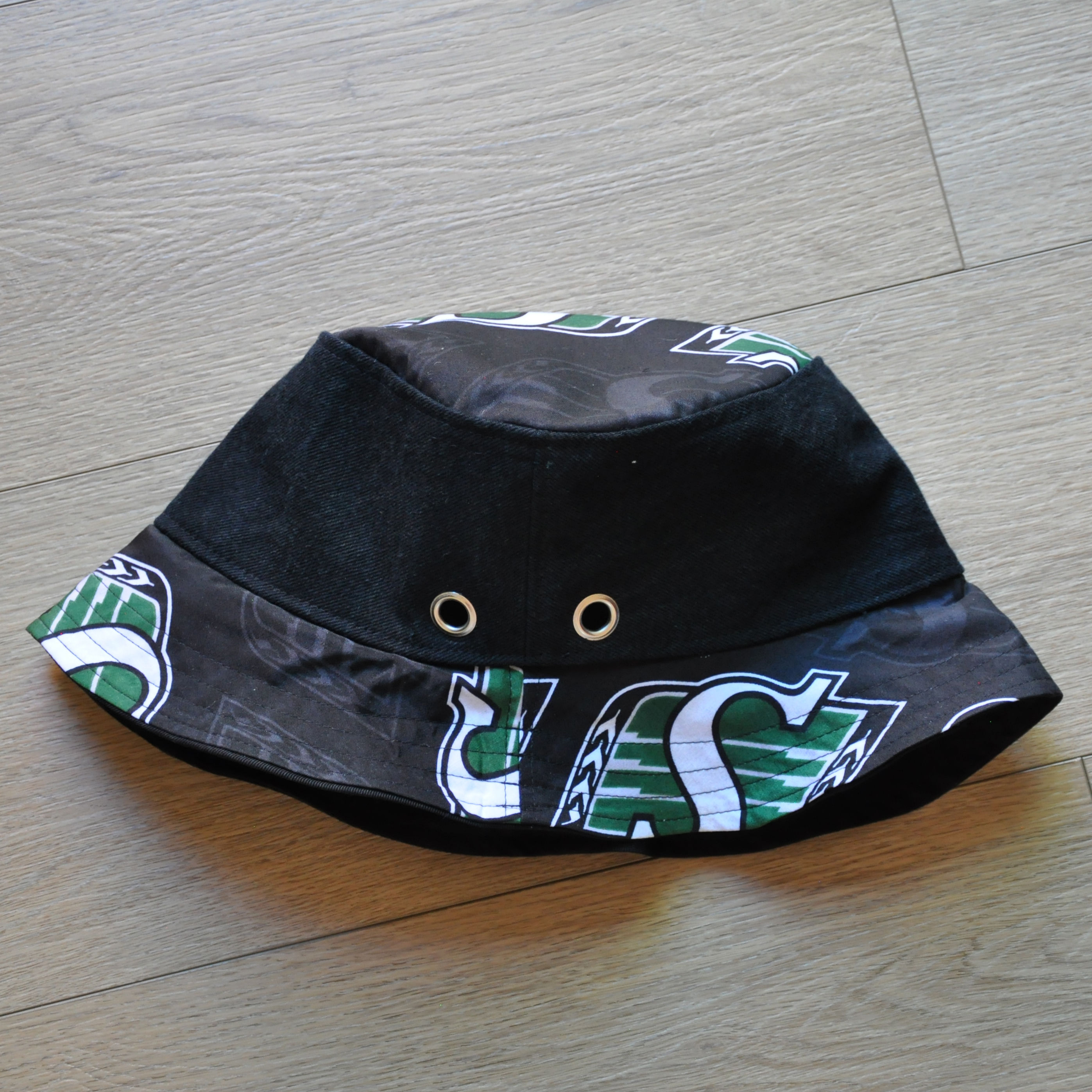 Lightweight Logo Black Denim Bucket Hat