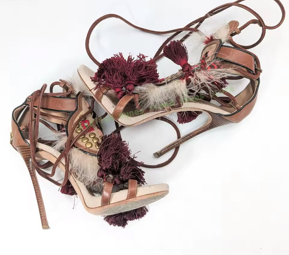 Thumbnail: Tribal Luxe Gladiator Sandals (MADE TO ORDER)