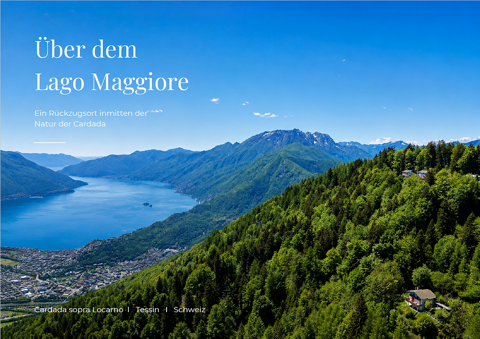 Immobilienvermarktung und Verkaufsbroschüre für Cardada sopra Locarno